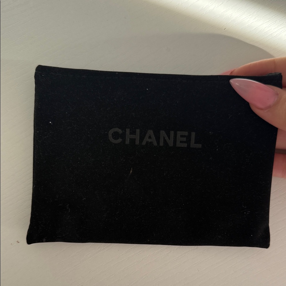 CHANEL Classic Black Fabric Pouch